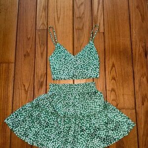 Princess Polly Green Floral Set